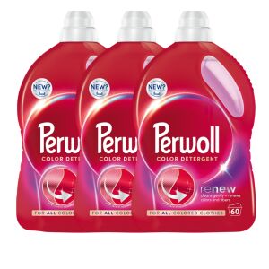 Perwoll Renew Color tekutý prací prostriedok 3x3L - 180 praní + 1 darček