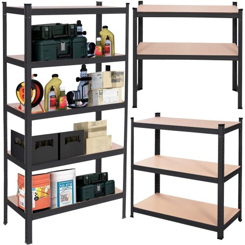 Springos fém Salgó polcrendszer MDF lapokkal, 150x75x30cm - Max. 675kg teherbírás