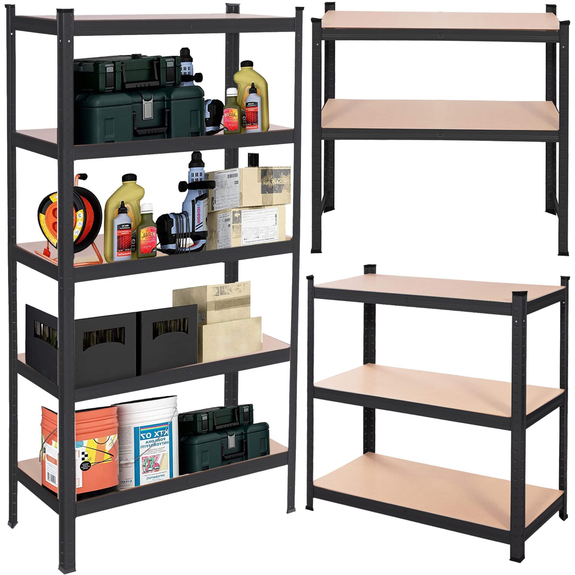 Springos fém Salgó polcrendszer MDF lapokkal, 150x75x30cm - Max....