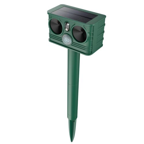 GoBERA® kártevőellenes ultrahangos készülék, napelemes/USB újratölthető akkumulátor, rágcsáló elleni, kutyaellenes, szarvas, macskák, szög 120, hatótávolság 8-12 m, vízálló IP54, mozgásérzéke 119840199