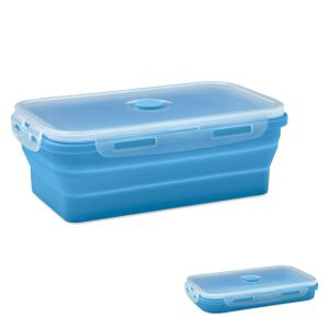 Összecsukható szilikon uzsonnás doboz, világoskék, 1200 ml-es - Uzsonnás táska