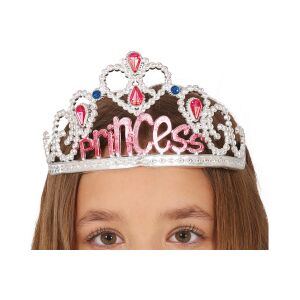 Ezüst hercegnő fejdísz drágakövekkel