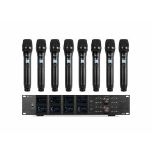 Power Dynamics PD528 UHF vezeték nélküli mikrofon szett + 8 db kézi mikrofon 119844551 - Mikrofon