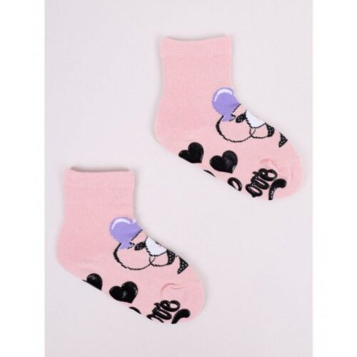 Yoclub ABS csúszásgátlós zokni 17/19 - rózsaszín/panda 119845543