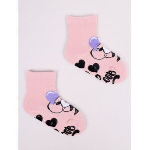 Yoclub ABS csúszásgátlós zokni 20/22 - rózsaszín/panda 119845562 - Yoclub