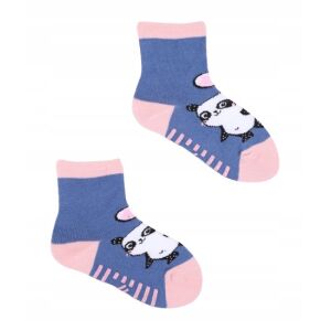 Yoclub ABS csúszásgátlós zokni 20/22 - kék/rózsaszín/panda 119845605 - Yoclub