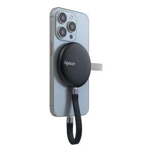 Apacer AS725 256GB External SSD attached to phone, magnetic portable SSD - SSD Drife