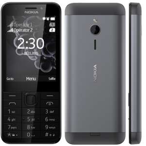 Mobilný telefón Nokia 230 Dual black (tmavostrieborný) 40763900 Telefóny pre seniorov