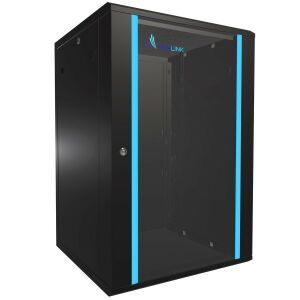 Extralink 18U 600X600 Черен шкаф за монтаж на стена