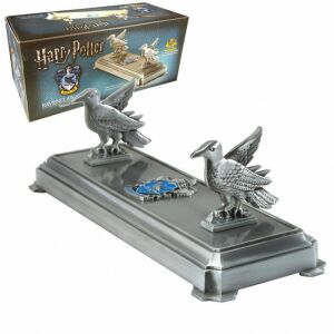 Stojak na różdżkę Harry Potter Ravenclaw, srebrny, z dwoma figurkami kruków - Produkt dla fanów gamingu