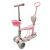 Pepita Ace 5-in-1 Multifunctional Kids Scooter with Seat and Push Handle, Pink, front view