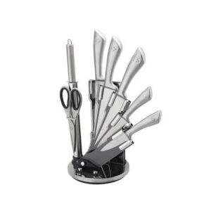 Royalty Line® 8 db-os Késkészlet Élezővel és Ollóval, RL-KSS600 – Rozsdamentes Acél 119871136 - Konyhai eszköz