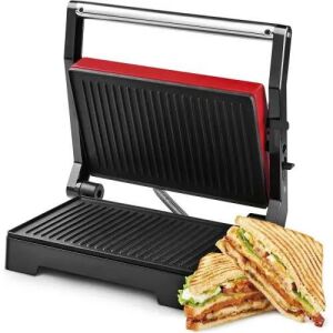 Royalty Line® PM1000 Tosti Készülék - Panini Grill - 1000W - Piros