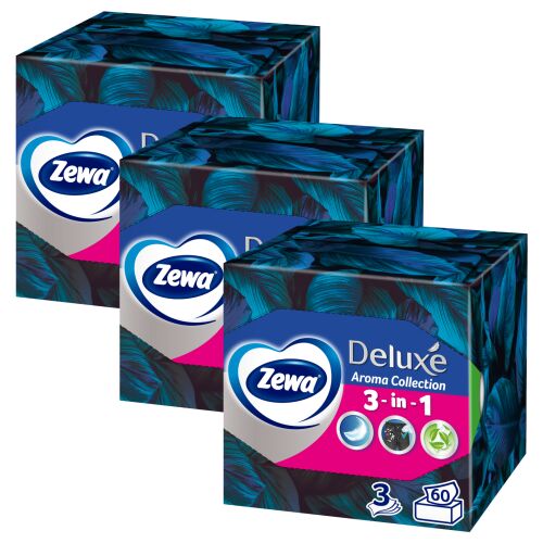 Zewa Deluxe 3-warstwowe bibułki w pudełku - Aroma Collection 3x60szt.