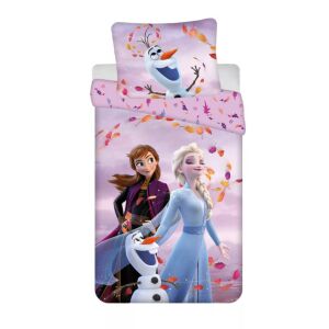 Disney Jégvarázs ágyneműhuzat Anna, Elsa és Olaf karakterekkel - Jerry Fabrics