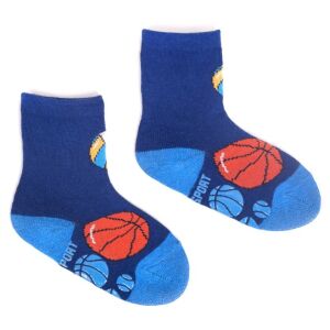 Yoclub ABS csúszásgátlós zokni 17/19 - sötétkék/kosárlabda 119888214 - Yoclub