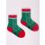 Yoclub ABS csúszásgátlós zokni 17/19 - zöld/piros/focipálya 119888217