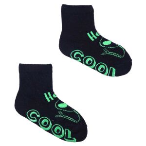 Yoclub ABS csúszásgátlós zokni 17/19 - fekete/zöld 119888224 - Yoclub