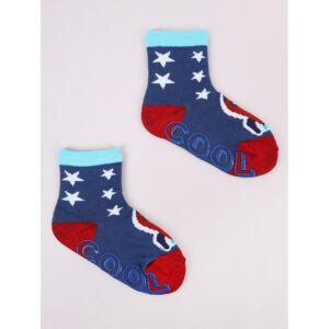 Yoclub ABS csúszásgátlós zokni 20/22 - kék/piros/fehér csillagok 119888235 - Yoclub