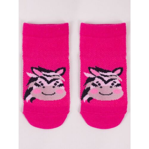 Yoclub pamut bokazokni 23/26 - rózsaszín/zebra 119888259