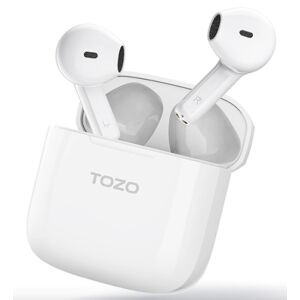 TOZO A3 Pro white wireless earbuds and charging case - Headphone and Bluetooth Speaker