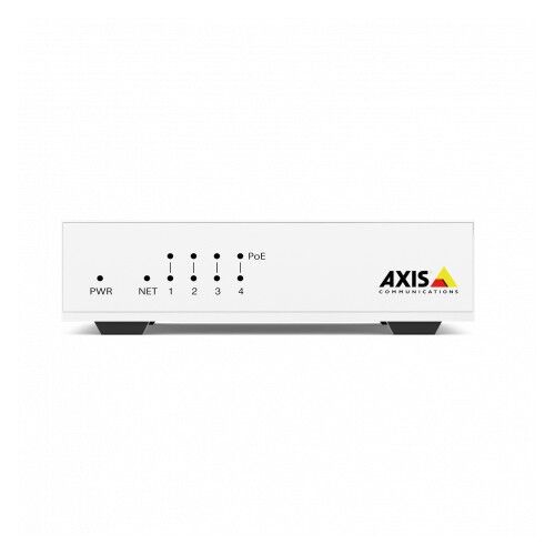 Axis D8004 4-Port Fast Ethernet PoE Неуправляем Switch, Изглед отпред