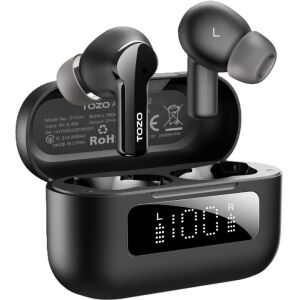 TOZO Aerosound2 Schwarze Kabellose Bluetooth-Ohrhörer mit Ladeetui - Kopfhörer