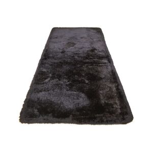 Schwarzer Bakero Shaggy Milano Teppich (140x200 cm) auf weißem Hintergrund - Wandpaneele & Wandaufkleber, Teppiche und Tischdecken