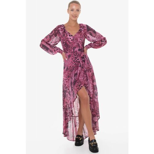 Guess asymmetrisches Kleid mit Paisley-Print W3YK48 S INTL Pink 119913278