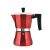 Metal Red kotyogós kávéfőző, 3 személyes alumínium indukciós mokka kávéfőző