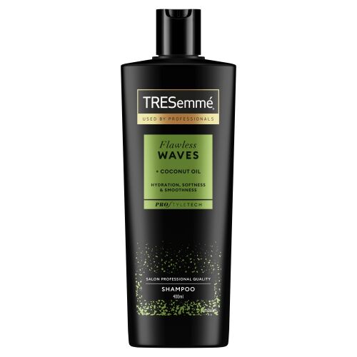TRESemmé Flawless Waves Shampoo mit Kokosnussöl für welliges Haar, 400ml