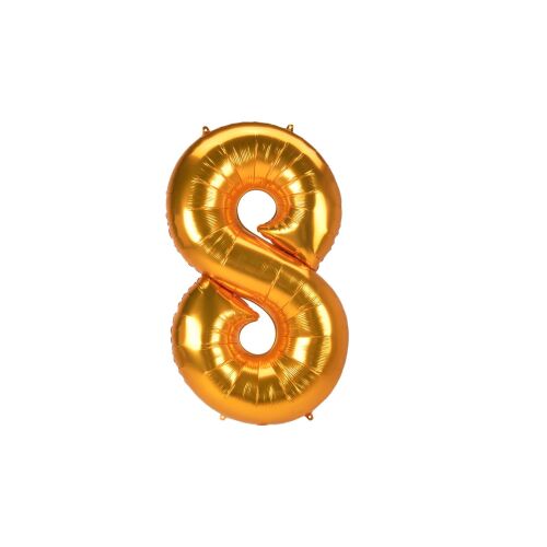 JumboShape - arany 8-as szám fólia lufi, 78 cm x 134 cm 119926348