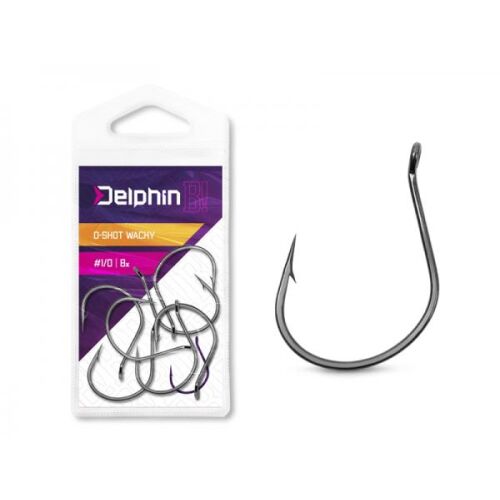 Delphin D-Shot Wacky horgászhorog 1/0-s méretben, kifejezetten féregtestű csalikkal végzett drop-shot horgászathoz - Horgász horog