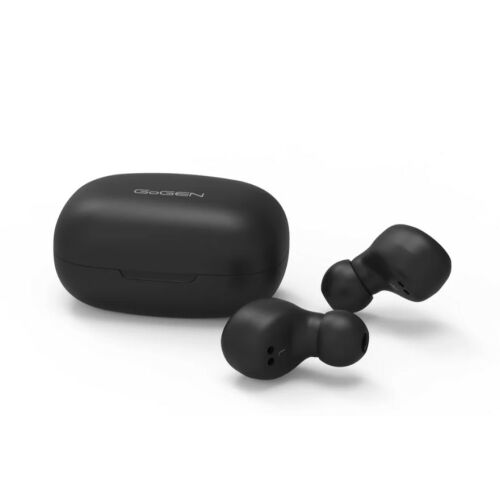 Slúchadlá do uší Gogen True Wireless s nabíjacím puzdrom, čierne