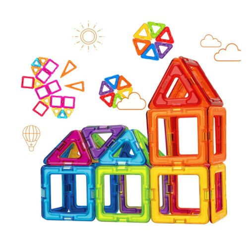 Jokooan blocuri magnetice de construcție casă, set de 48 de piese, jucărie educativă colorată