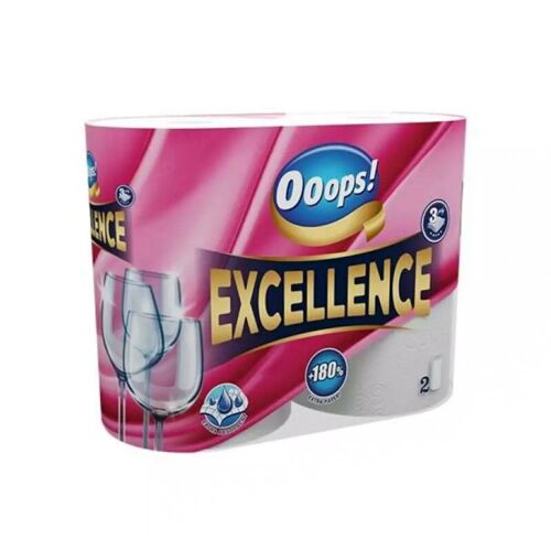 Háztartási papírtörlő kéztörlő 3 rétegű 2 tekercs/csomag 75 lap/tekercs Ooops! Excellence 119929226