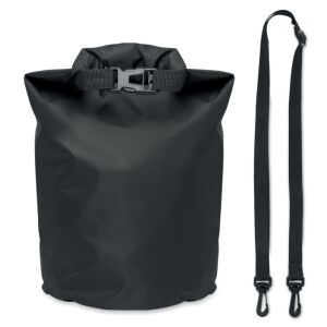 Fekete 5 literes vízálló táska vállpánttal - Vízálló táska