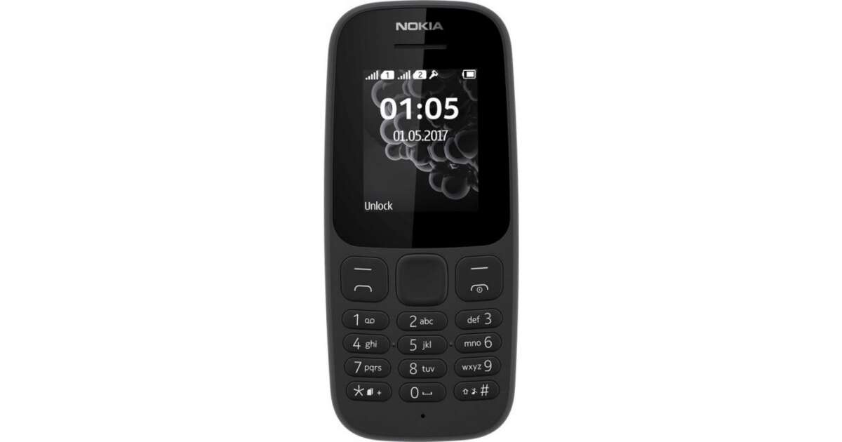 Nokia 105 Mobile phone, senior, black