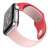 Apple Watch 38mm / 40mm Dotfes S03 rózsaszín és piros szilikon szíjjal