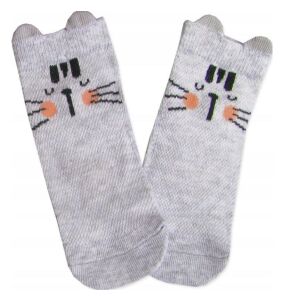 Yoclub pamut bokazokni 17/19 - szürke/cica 119940913 - Yoclub