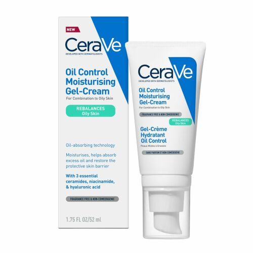 Hidratáló gélkrém, CeraVe Oil Control kombinált és zsíros bőrre, 52 ml