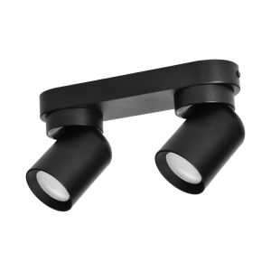 Adviti Spotleuchte Wand und Decke schwarz 2x GU10 malt 119973179 - Adviti