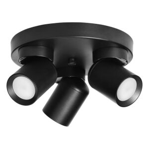 Adviti Spotlampe Wand und Decke schwarz rund 3xGU10 Mörtel 119973198 - Adviti