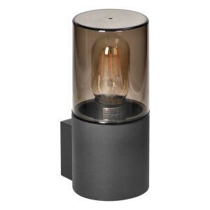 Adviti Salvia lampa ścienna zewnętrzna, szary metal, IP54, E27 - Zewnętrzna lampa ścienna