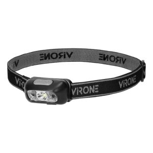 Latarka czołowa Virone LED, czarna, z regulowanym paskiem na głowę, 3W, 120 lumenów, ładowalna - Lampy i oświetlenie