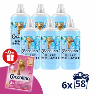 Coccolino Blue Splash aviváž 6 balení s darčekovou vonnou vrecúškom - Domáce potreby