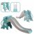 Pepita indoor and outdoor children's slide 190cm - Dino #turquoise-grey 119973683