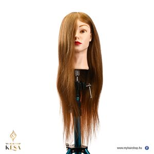 KIRA 90%humán természetes hajú fodrász női babafej 119996275 - Fodrász babafej