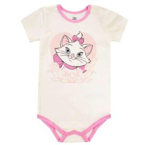 Disney Marie Katze Baby Body, 6-9 Monate, Kurzarm, rosa Rand - Babys & Toddler