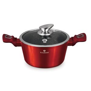 Blaumann BL-3985 20 cm-es piros lábas fedővel - Blaumann